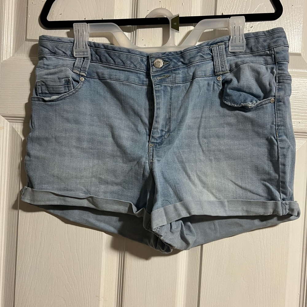Blue Spice Jean Shorts.